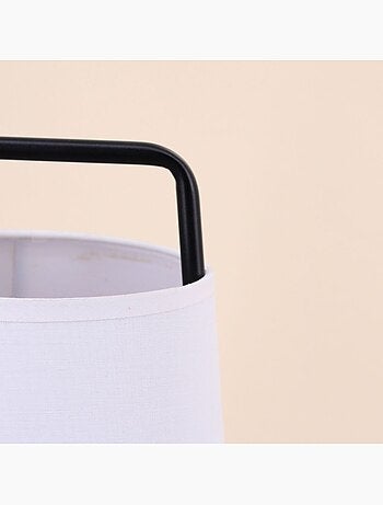 Lampe à poser moderne en métal noir 35cm