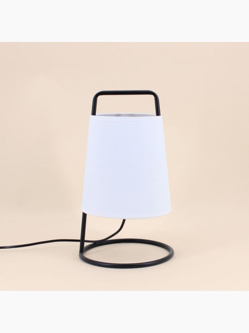 Lampe à poser moderne en métal noir 35cm - Kiabi
