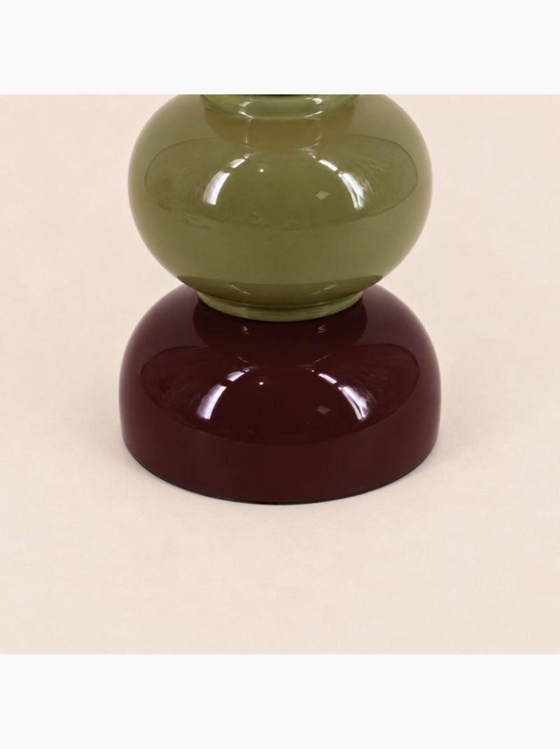 Lampe à poser multicolore en céramique et verre 41cm Bordeaux - Kiabi