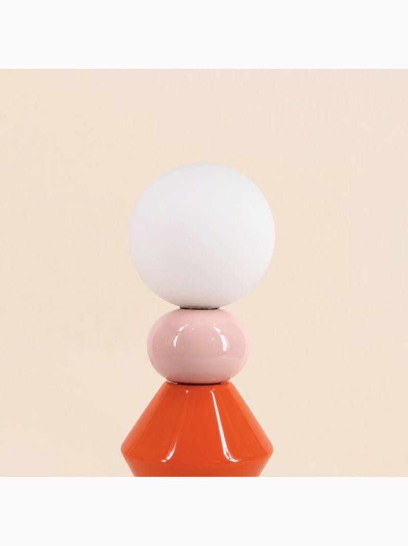 Lampe à poser multicolore en céramique et verre 41cm Bordeaux - Kiabi