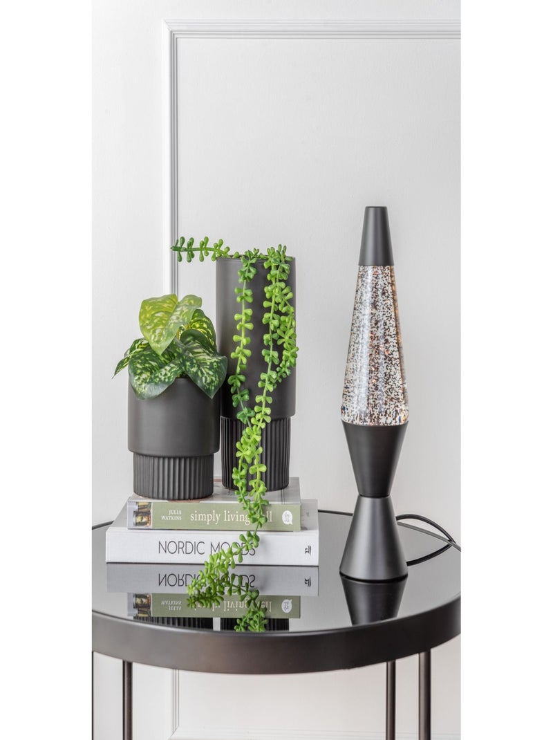 Lampe à poser pailletées Glitter Noir - Kiabi