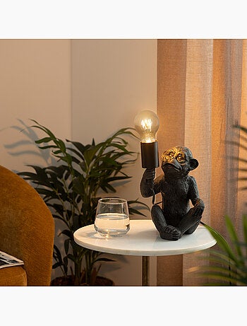 Lampe à poser singe résine