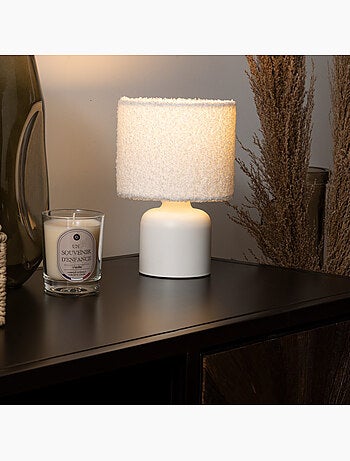 Lampe à poser tissu bouclette BONA