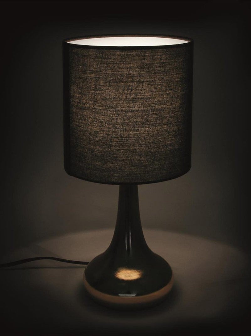 Lampe à poser touch dorée noir Noir - Kiabi