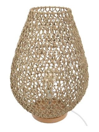 Lampe à poser tressée en bois Eté Indien