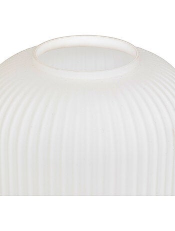 Lampe à poser verre cannelé et bois TRAVIS