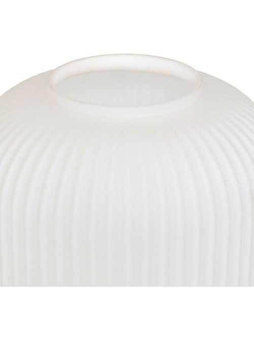 Lampe à poser verre cannelé et bois TRAVIS - Kiabi