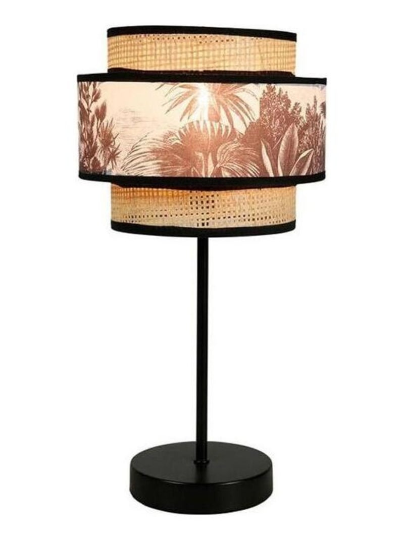 Lampe abat-jour papier rotin 3 niveaux ombrage Beige - Kiabi