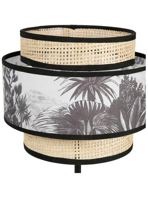 Lampe abat-jour papier rotin 3 niveaux ombrage - Kiabi
