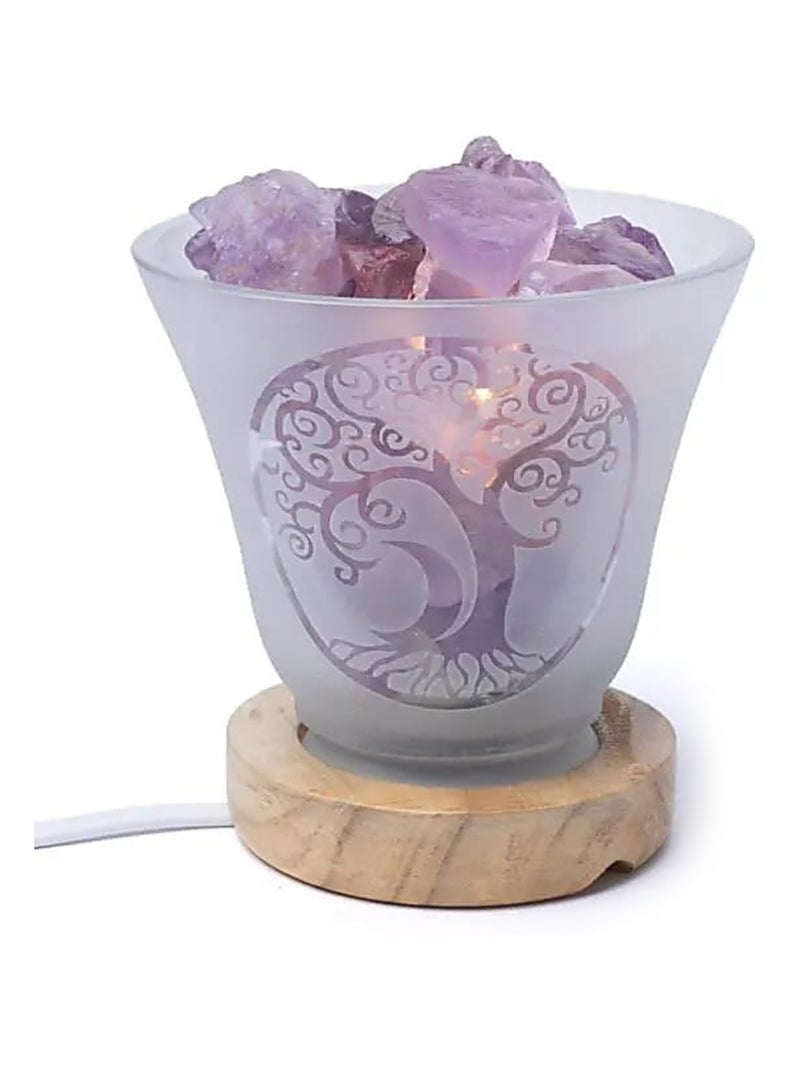 Lampe arbre de vie améthyste Violet - Kiabi