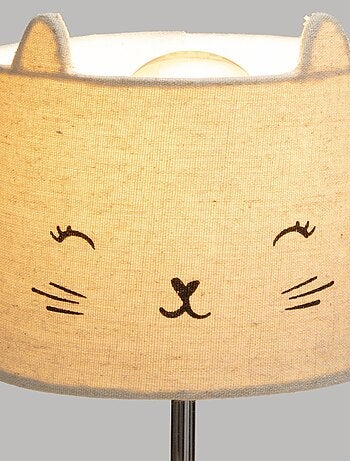 Lampe avec abat jour chat