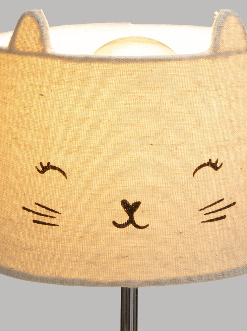 Lampe avec abat jour chat Gris clair - Kiabi