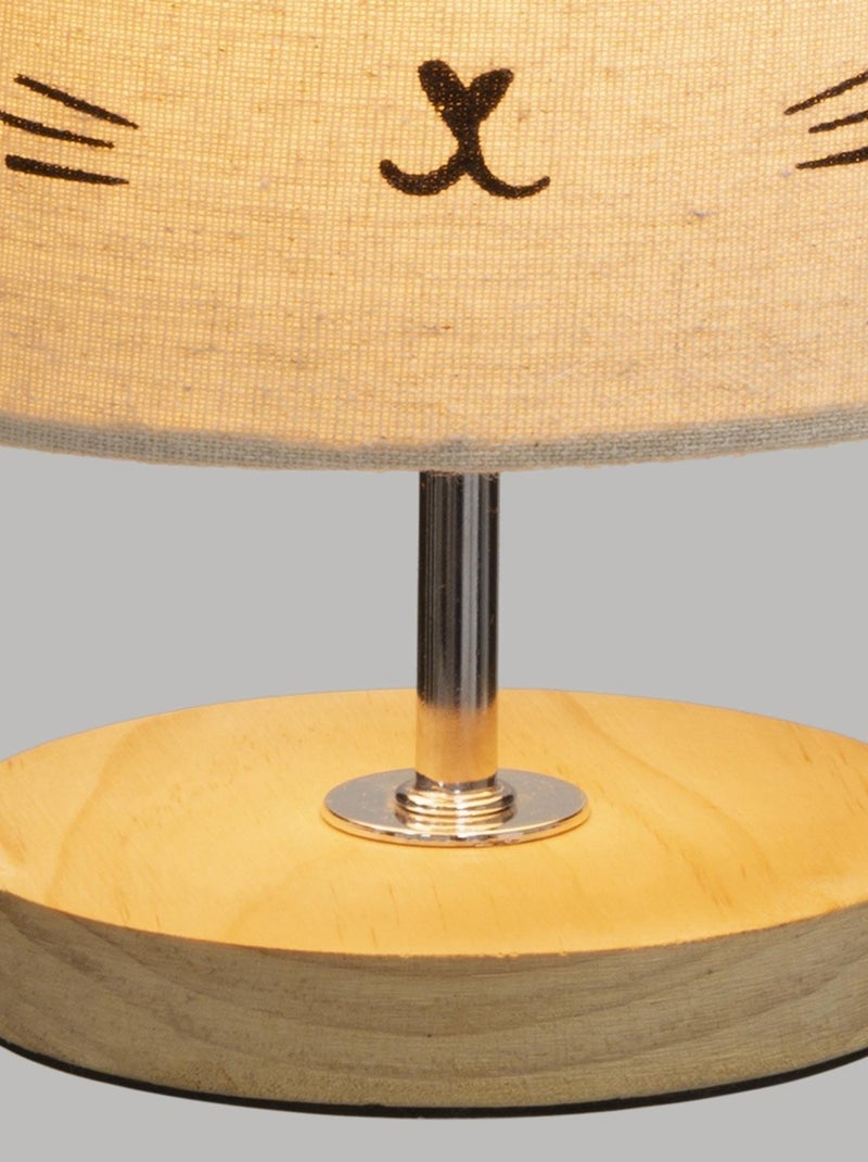 Lampe avec abat jour chat Gris clair - Kiabi