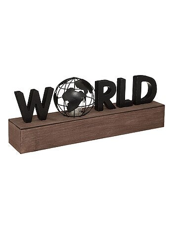 Lampe avec mot "WORLD