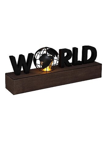 Lampe avec mot "WORLD