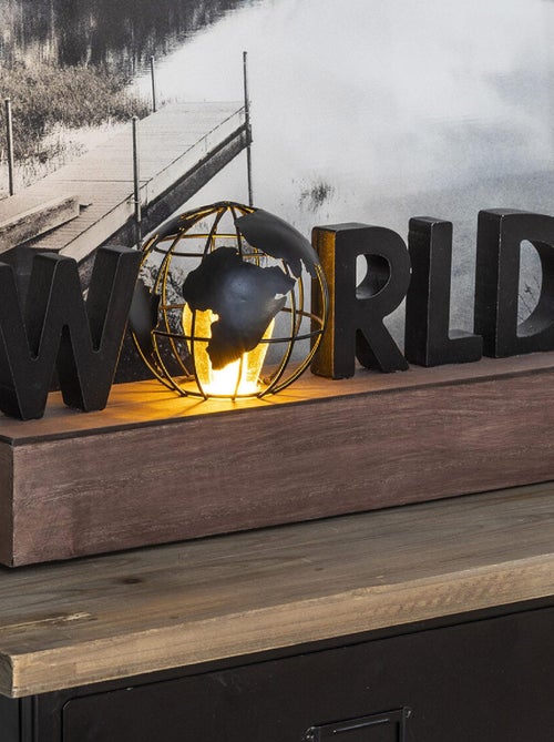 Lampe avec mot "WORLD" - Kiabi Lampe avec mot "WORLD" - Kiabi