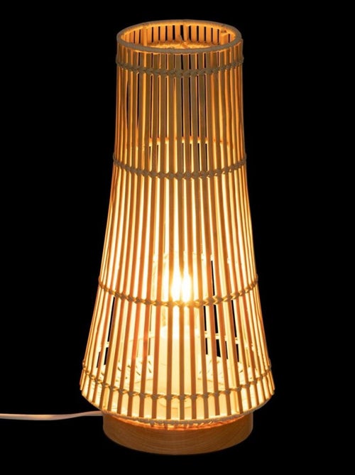 Lampe bambou Mahe naturel H38 - Kiabi