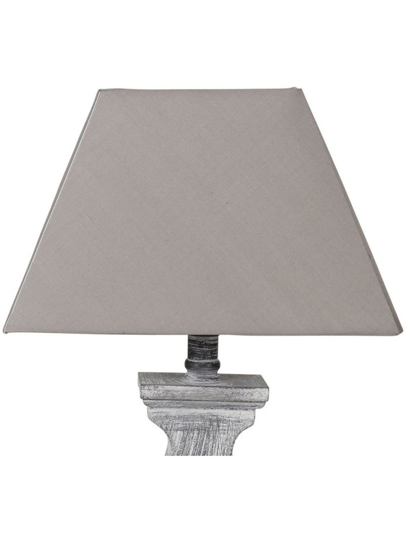 Lampe base rectangulaire en bois coloris gris Gris - Kiabi