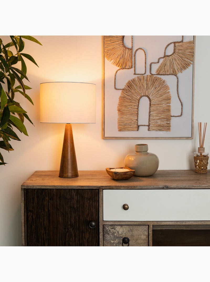 Lampe bois de pin AINA Blanc - Kiabi