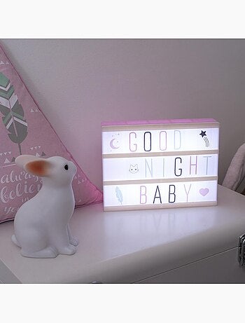 Lampe boîte lumineuse enfant lettres et symboles KORO