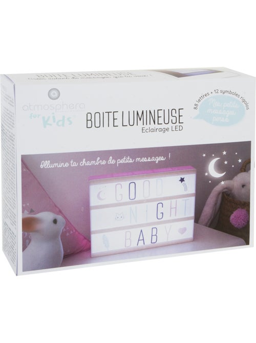 Lampe boîte lumineuse enfant lettres et symboles KORO - Kiabi Lampe boîte lumineuse enfant lettres et symboles KORO - Kiabi