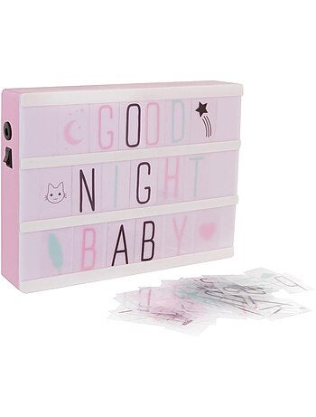 Lampe boîte lumineuse enfant lettres et symboles KORO