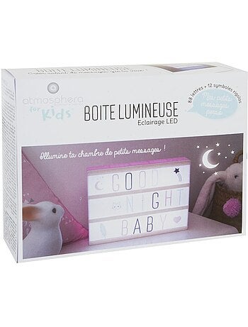 Lampe boîte lumineuse enfant lettres et symboles KORO
