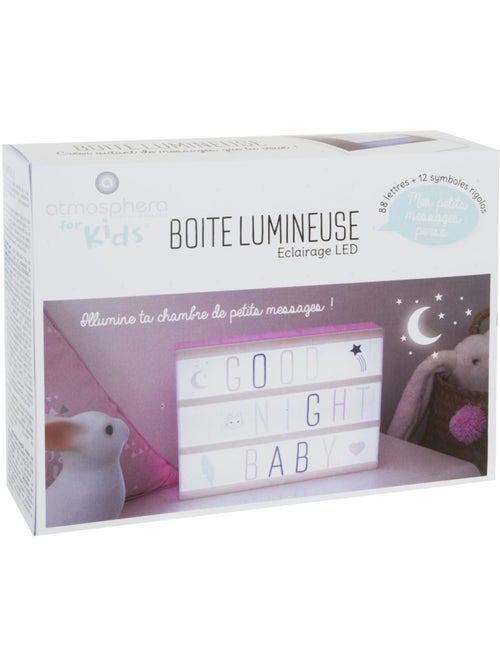 Lampe boîte lumineuse enfant lettres et symboles KORO - Kiabi Lampe boîte lumineuse enfant lettres et symboles KORO - Kiabi