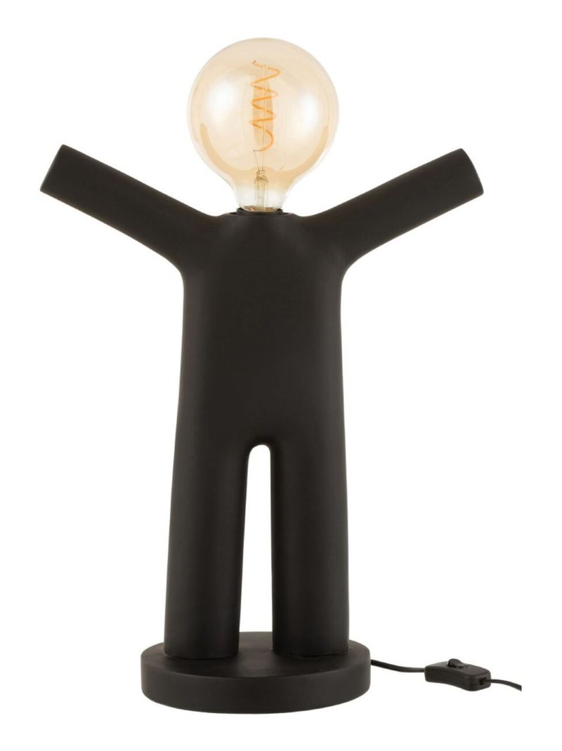 Lampe bonhomme en résine Noir - Kiabi