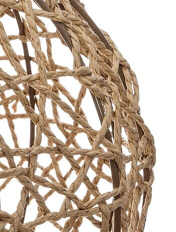 Lampe boule à poser - Effet rotin