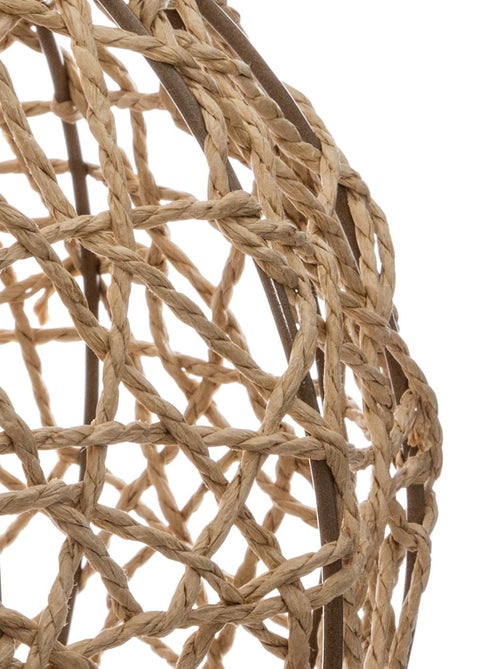 Lampe boule à poser  - Effet rotin - Kiabi