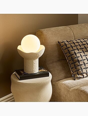 Lampe boule en verre obine