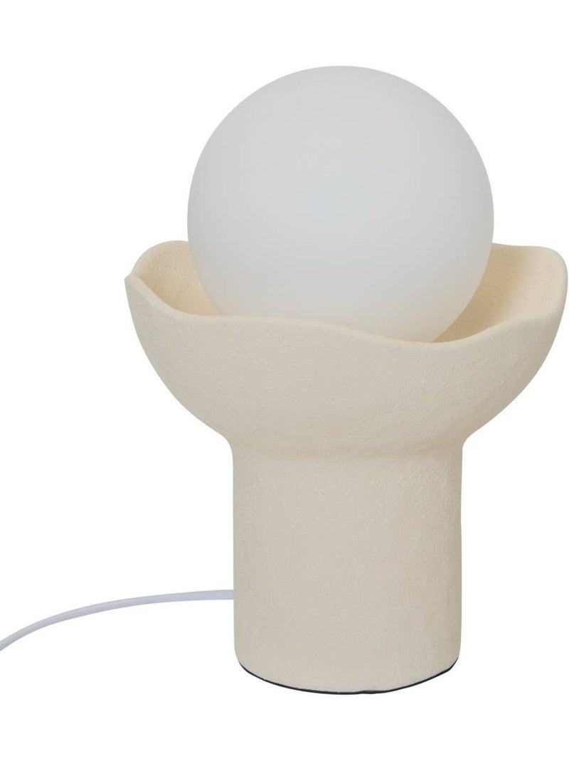 Lampe boule en verre obine Beige - Kiabi
