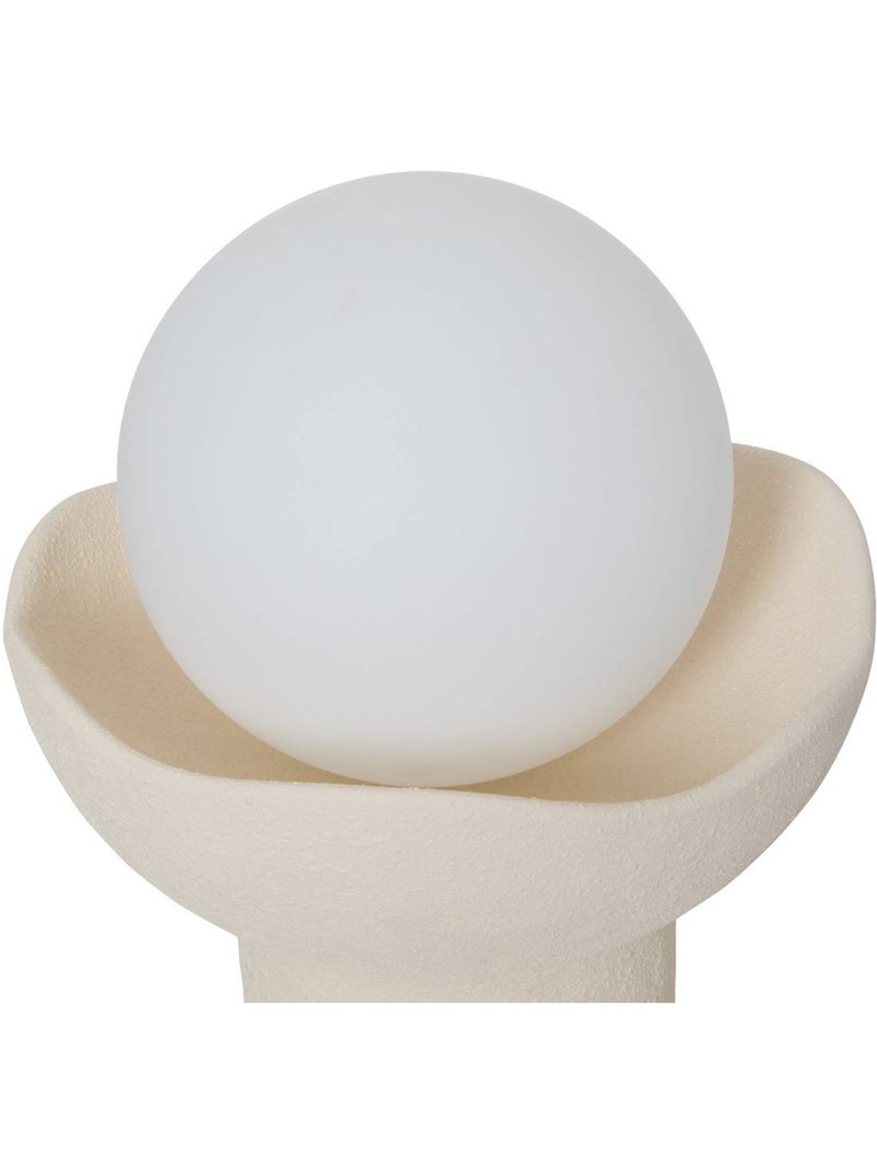 Lampe boule en verre obine Beige - Kiabi