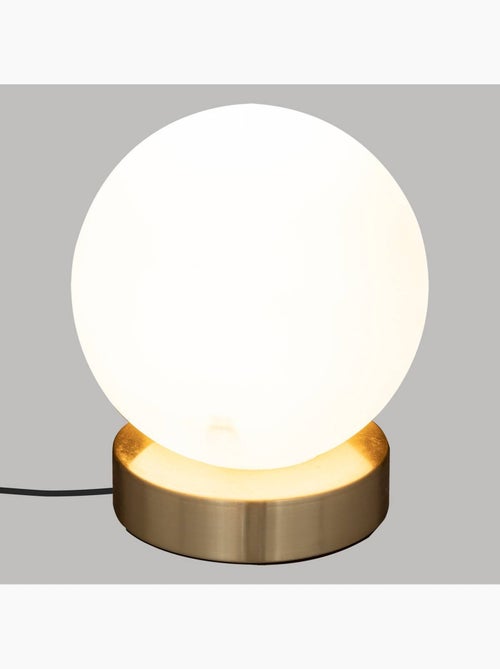 Lampe boule verre sablé laiton DRIS - Kiabi
