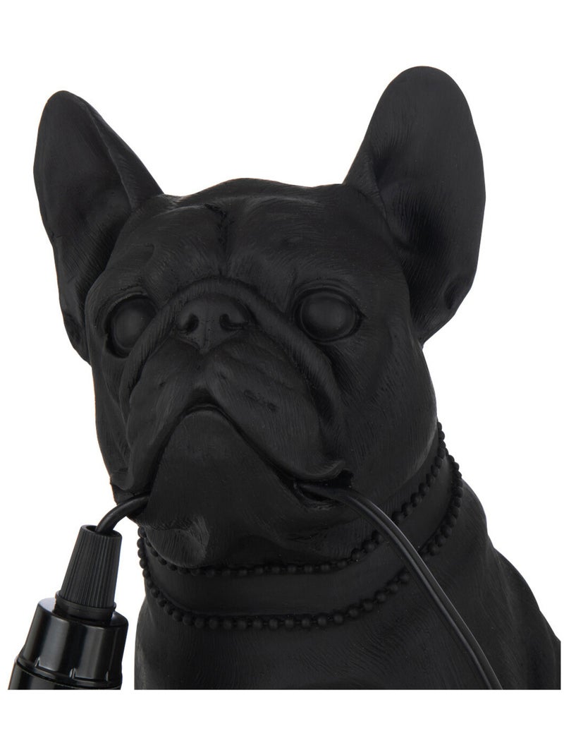 Table D'appoint Majordome Bouledogue Noir Et Doré - Kare Design