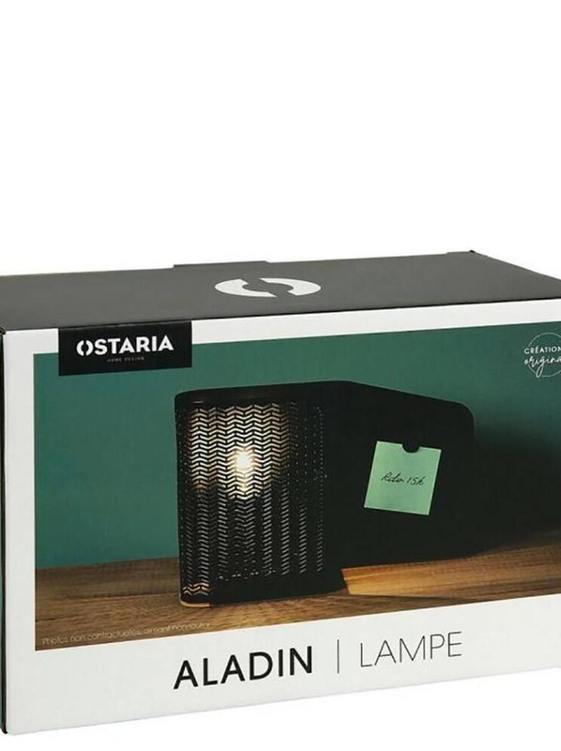 Lampe bureau métal Aladin noir Noir - Kiabi
