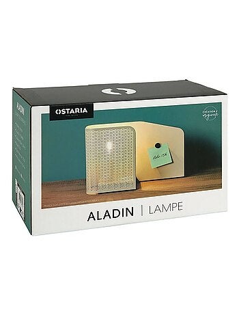 Lampe bureau métal Aladin noisette
