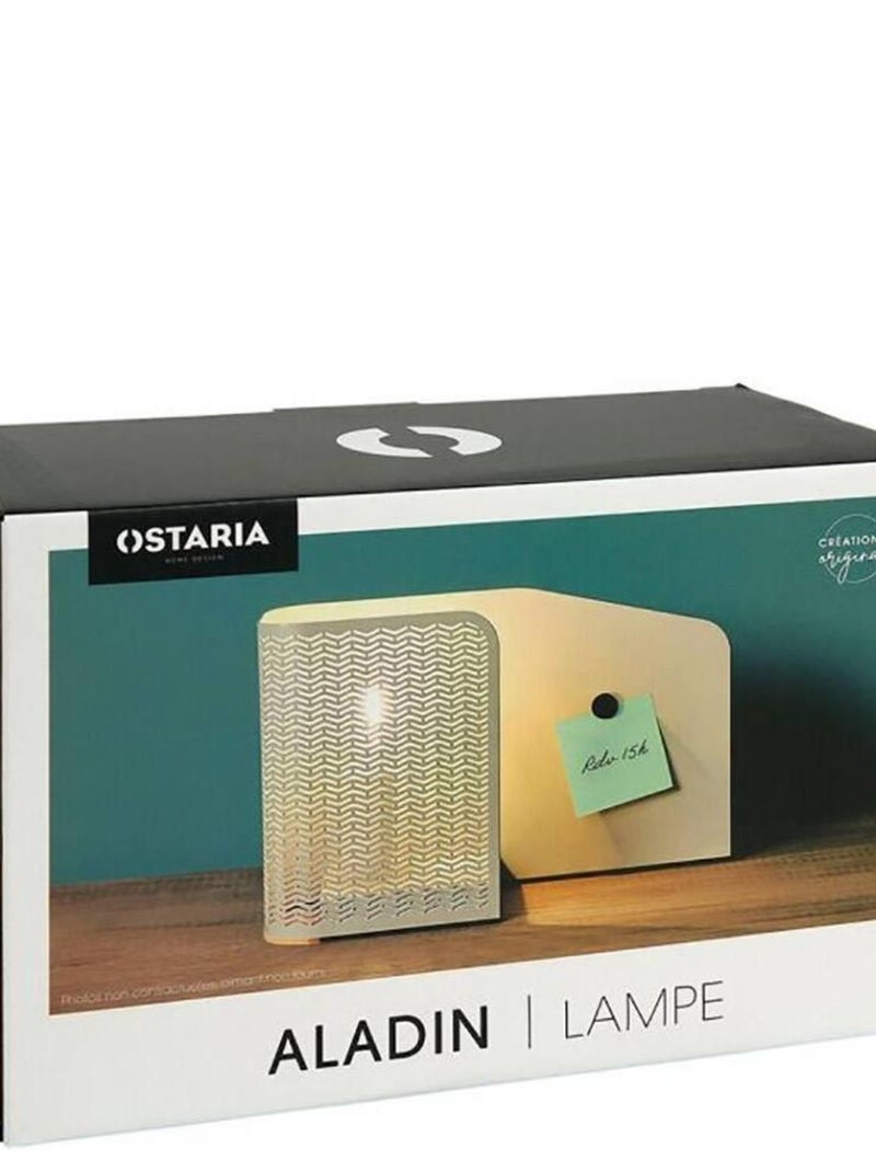 Lampe bureau métal Aladin noisette Beige - Kiabi