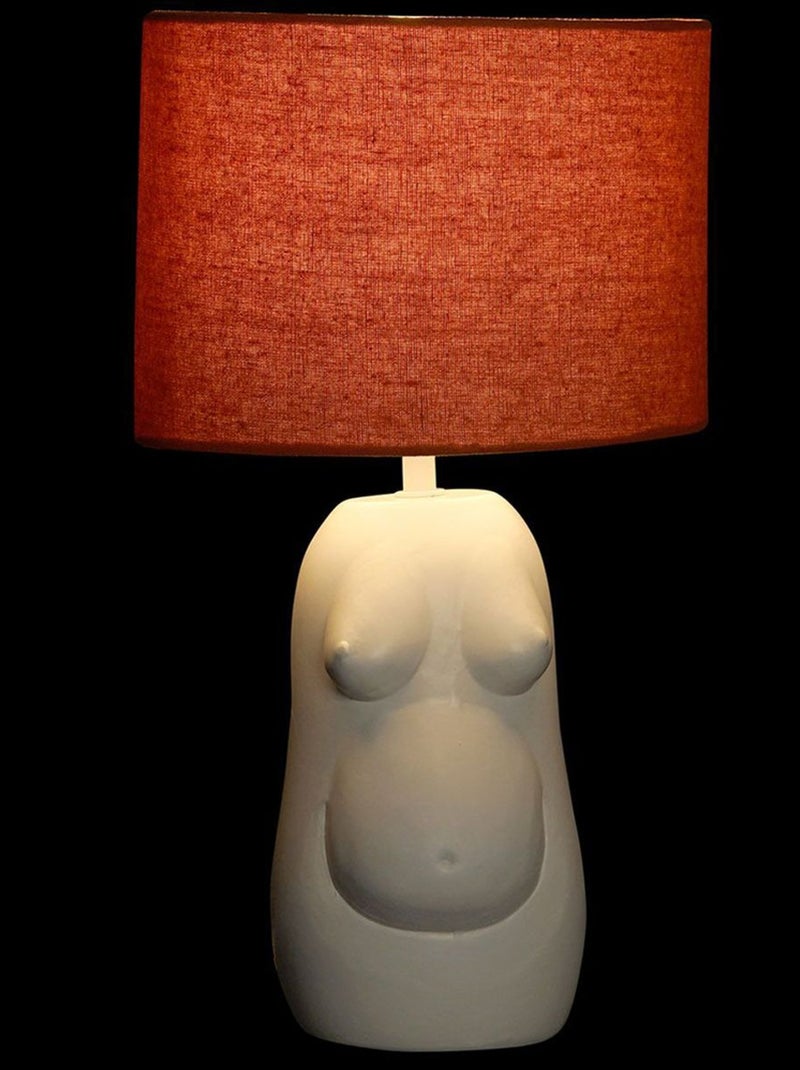 Lampe buste natalité en grès Blanc - Kiabi