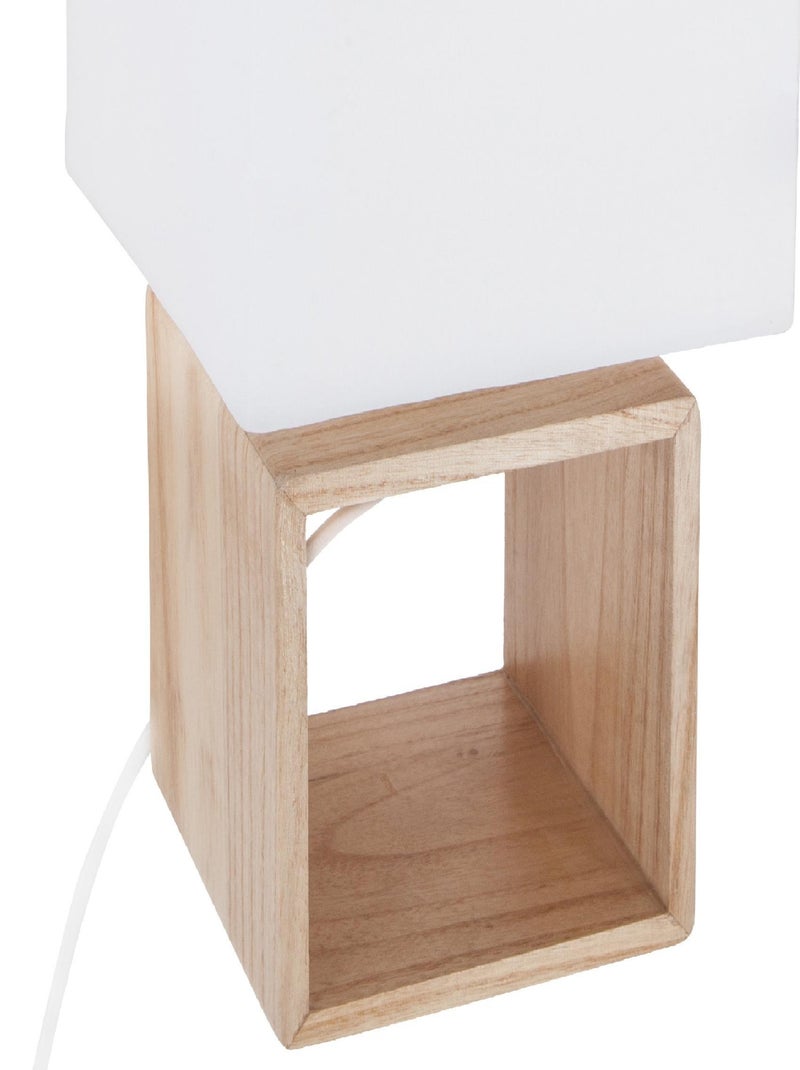 Lampe carrée à poser Blanc - Kiabi