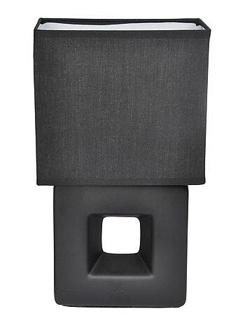 Lampe carrée mat gris