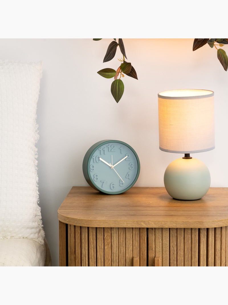 Lampe céramique abat-jour tissu TIMÉO Gris clair - Kiabi