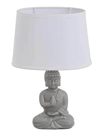 Lampe céramique Bouddha gris 34 cm