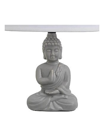 Lampe céramique Bouddha gris 34 cm