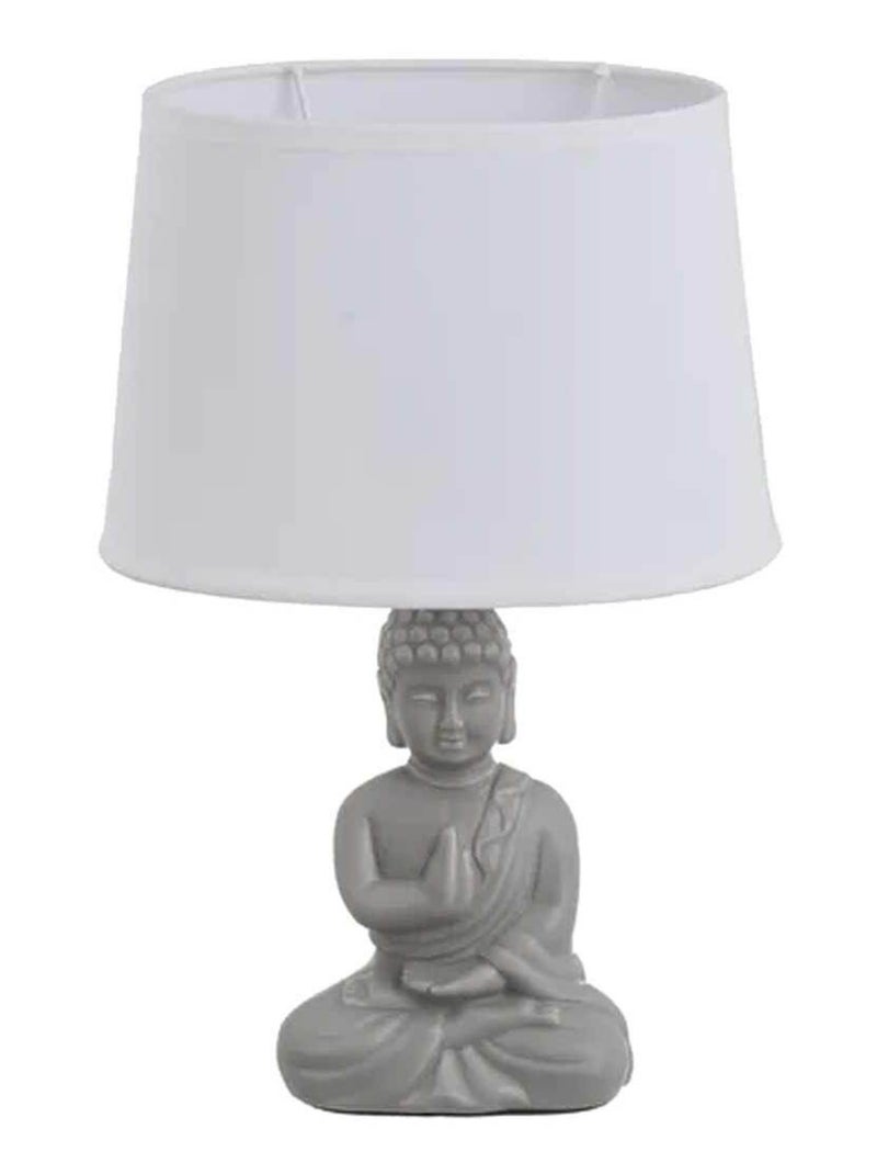 Lampe céramique Bouddha gris 34 cm Gris - Kiabi