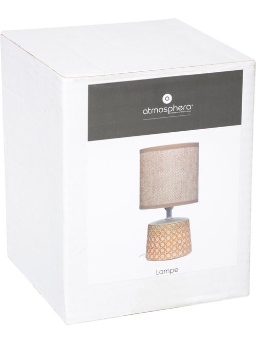 Lampe céramique grès design cannage YOJOA - Kiabi