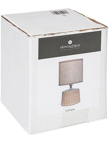 Lampe céramique grès design cannage YOJOA