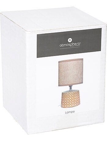 Lampe céramique grès design cannage YOJOA