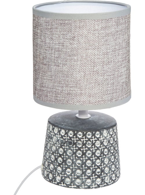 Lampe céramique grès motif cannage YOJOA - Kiabi